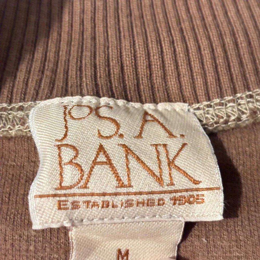 Jos A Bank Men Quarter Zip Medium Pullover Cotton Sweater Old‎ Money Soft 20471